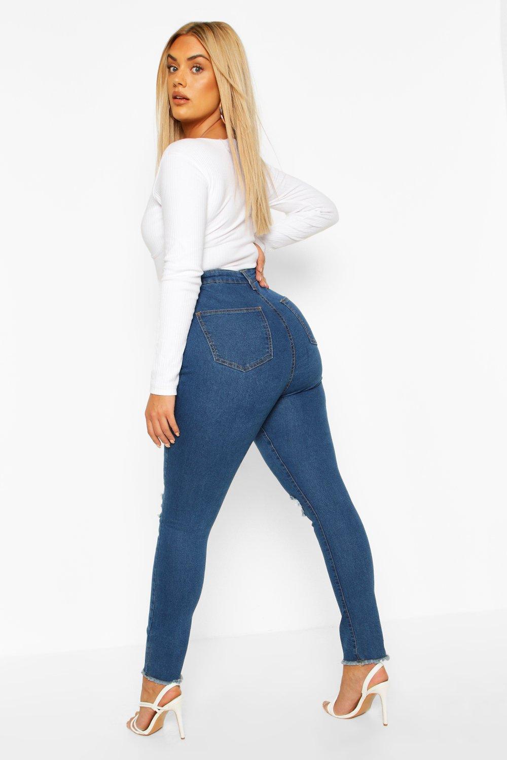 Jean déchiré shop grande taille femme